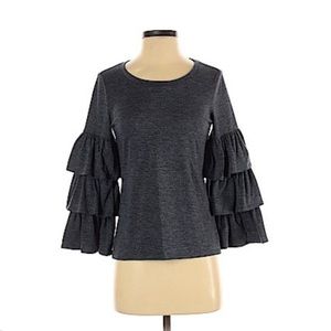 Banana Republic Long Sleeve Ruffle Top